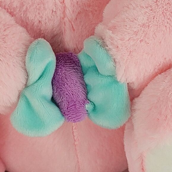 Pink Rabbit Plush Bunny with Butterfly Soft Stuffed Animal w/Tag Appx 13" Easter - Picture 3 of 10